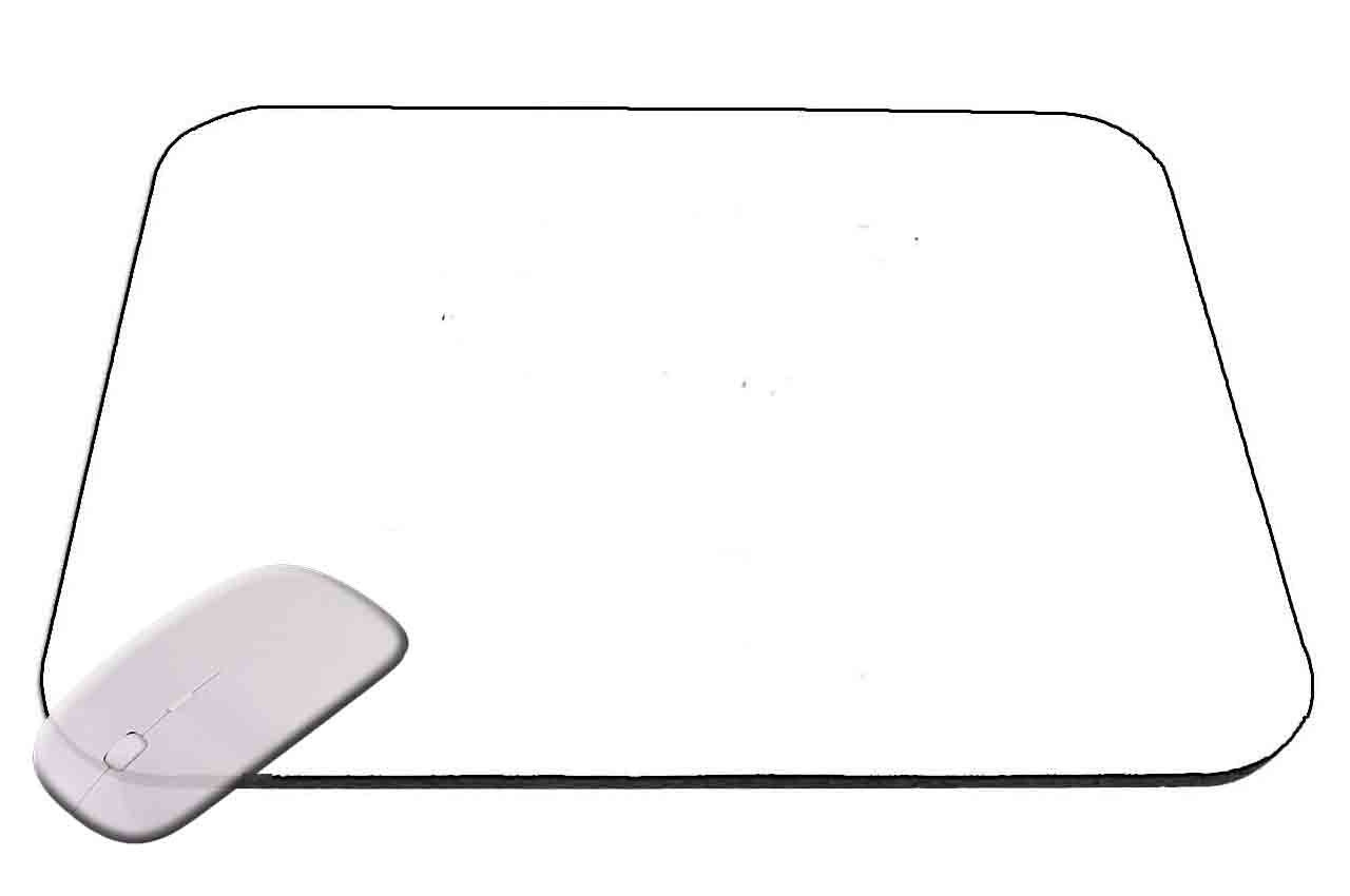 Premium Single Blank White Gaming Mouse Pad - 1/4