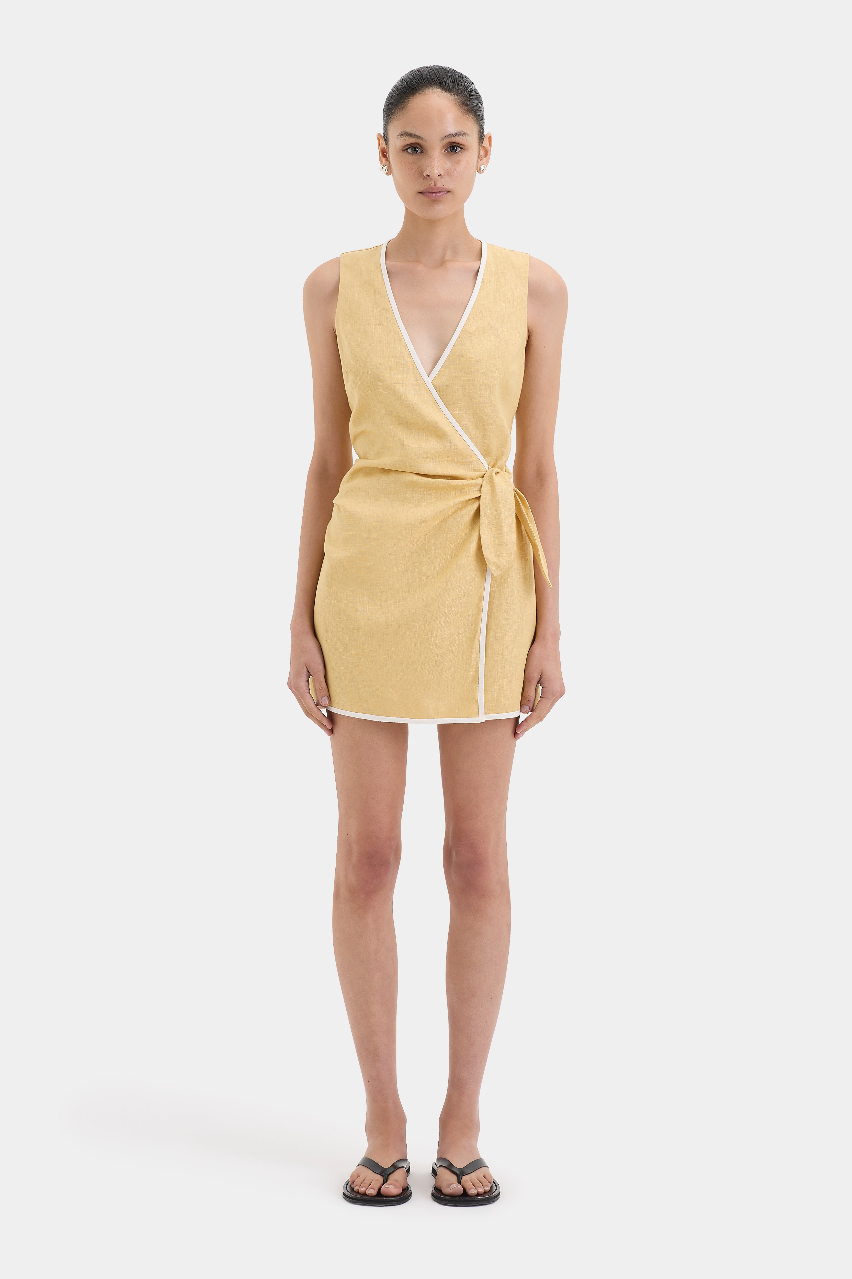 Carlotta Wrap Mini Dress - Flattering Women's Bodycon Dress for Night Out, Party & Date Night | Sexy V-Neck & Wrap Design | Perfect for Club, Cocktail & Evening Events