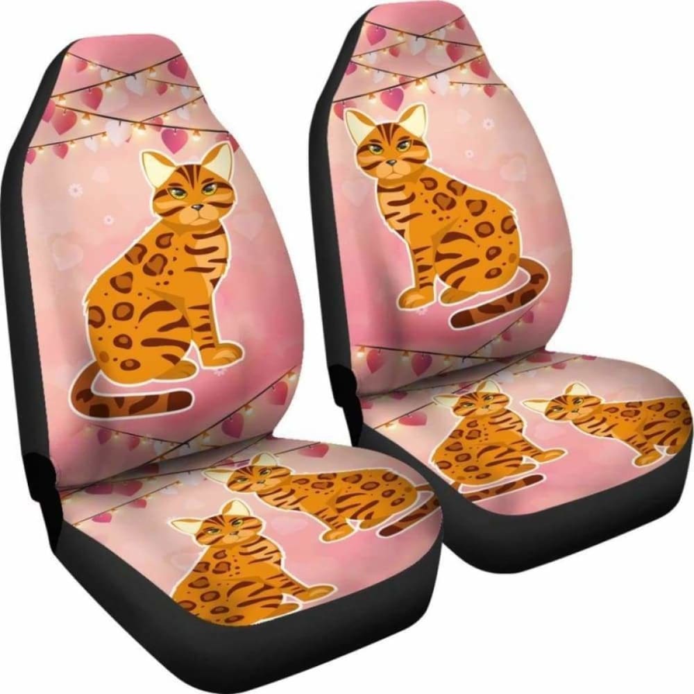 Premium Bengal Cat Print Car Seat Covers - Universal Fit for Cars, SUVs & Trucks - Waterproof & Scratch-Resistant - Perfect for Pet Lovers & Bengal Cat Enthusiasts - Great for Road Trips, Daily Commutes & Outdoor Adventures