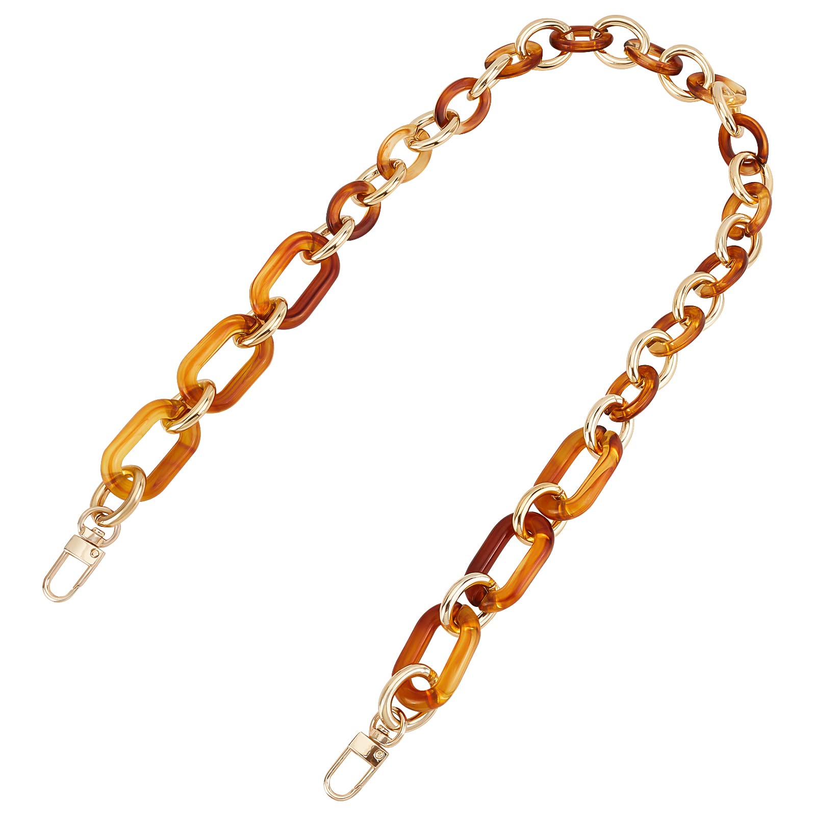 WADORN 26.5 Inch Acrylic Purse Chain Strap - Resin Handbag Shoulder Strap Replacement for Crossbody Bags, DIY Bag Making Accessories in Amber Brown | Perfect for Evening Clutches, Party Purses & Fashion Accessories