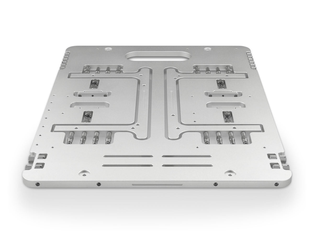 Streacom BC1 V2 Aluminum Benchtable - Black/Silver/Titanium | Compact PC Building Workstation for DIY Computer Assembly & Repair