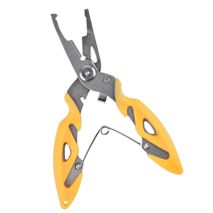 Premium Multifunction Fishing Pliers with Scissors & Braid Cutter - Stainless Steel Fishing Tool for Saltwater & Freshwater Anglers - Perfect for Cutting Lines, Removing Hooks & Tackle Maintenance