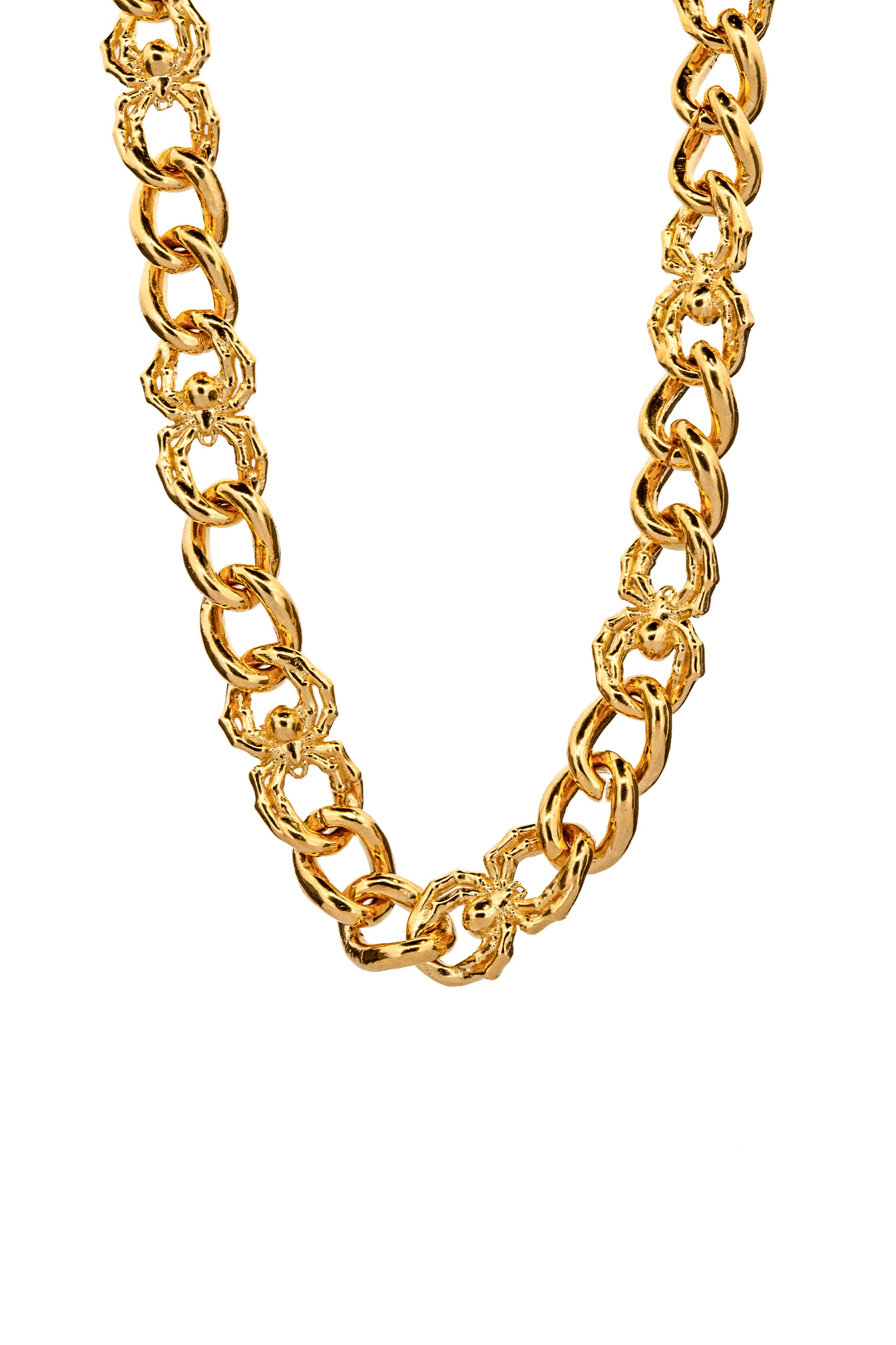 Stylish Gold Spider Cuban Chain for Men & Women - Trendy Hip Hop Jewelry for Everyday Wear & Special Occasions