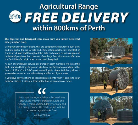 800LTR Water Storage Poly Tank - Heavy Duty & Durable for Farms, Camping, Emergency Use - Free Delivery Within 800km of Perth