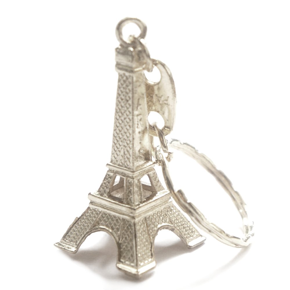 24pcs Silver Eiffel Tower Keychain Bulk Set - Paris Souvenir Gift for Travel Lovers, Party Favors & Home Decor