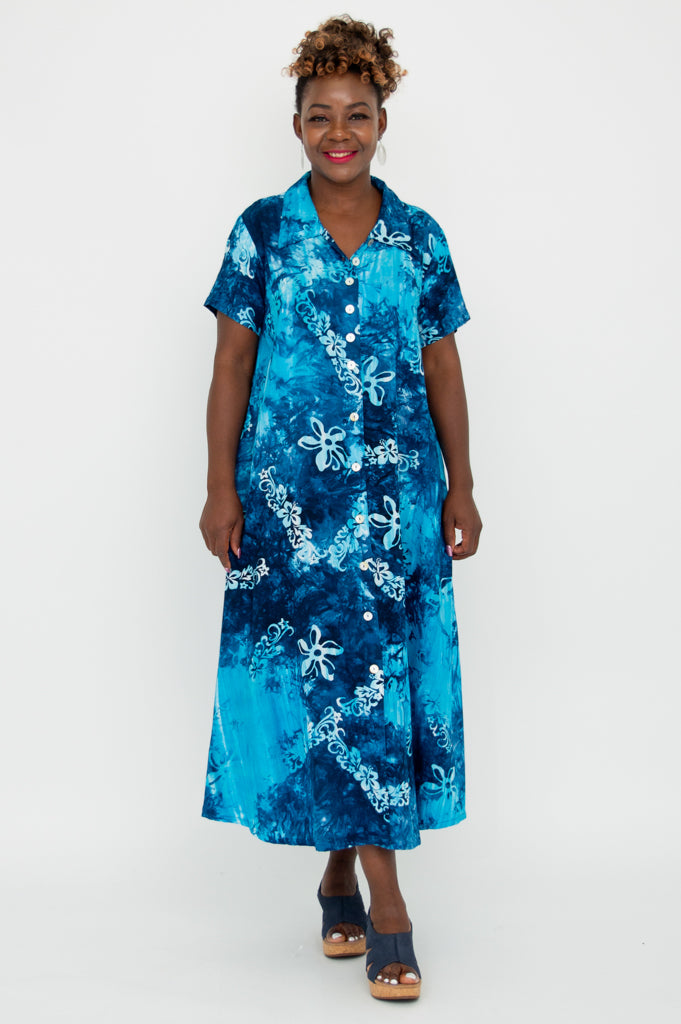 Cissy Women's Summer Short Sleeve Dress - Flowy Boho Sundress for Beach, Vacation & Casual Wear | Kamboja Collection