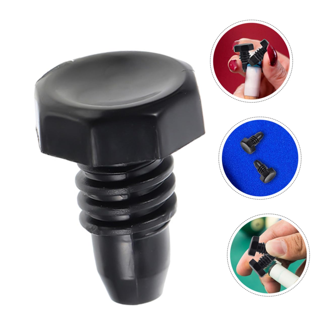 NAMOARLY 10 Pack Billiard Cue Stick Bottom Plugs - Durable Pool Cue Stick Covers & Protectors for 8 Ball, 9 Ball - Perfect for Home Game Rooms, Bars, and Pool Halls