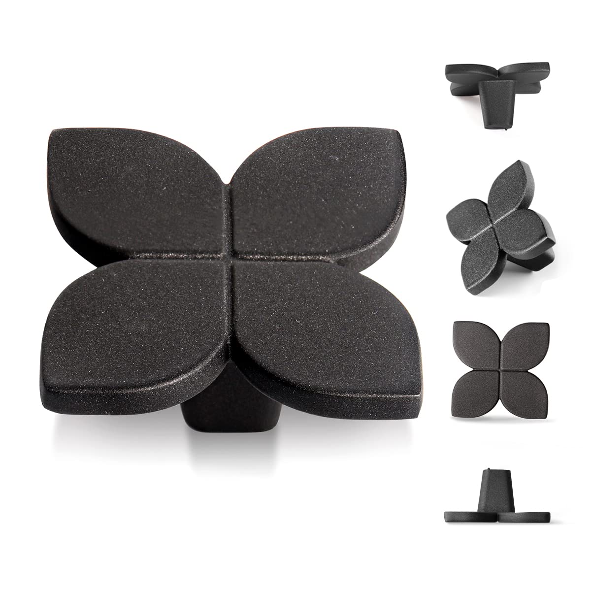 Modern Matte Black Cabinet Knobs - Attega Kitchen & Dresser Drawer Pulls with 2 Screws - Durable Hardware for Cabinets, Cupboards & Furniture (Perfect for Home Renovation & DIY Projects)