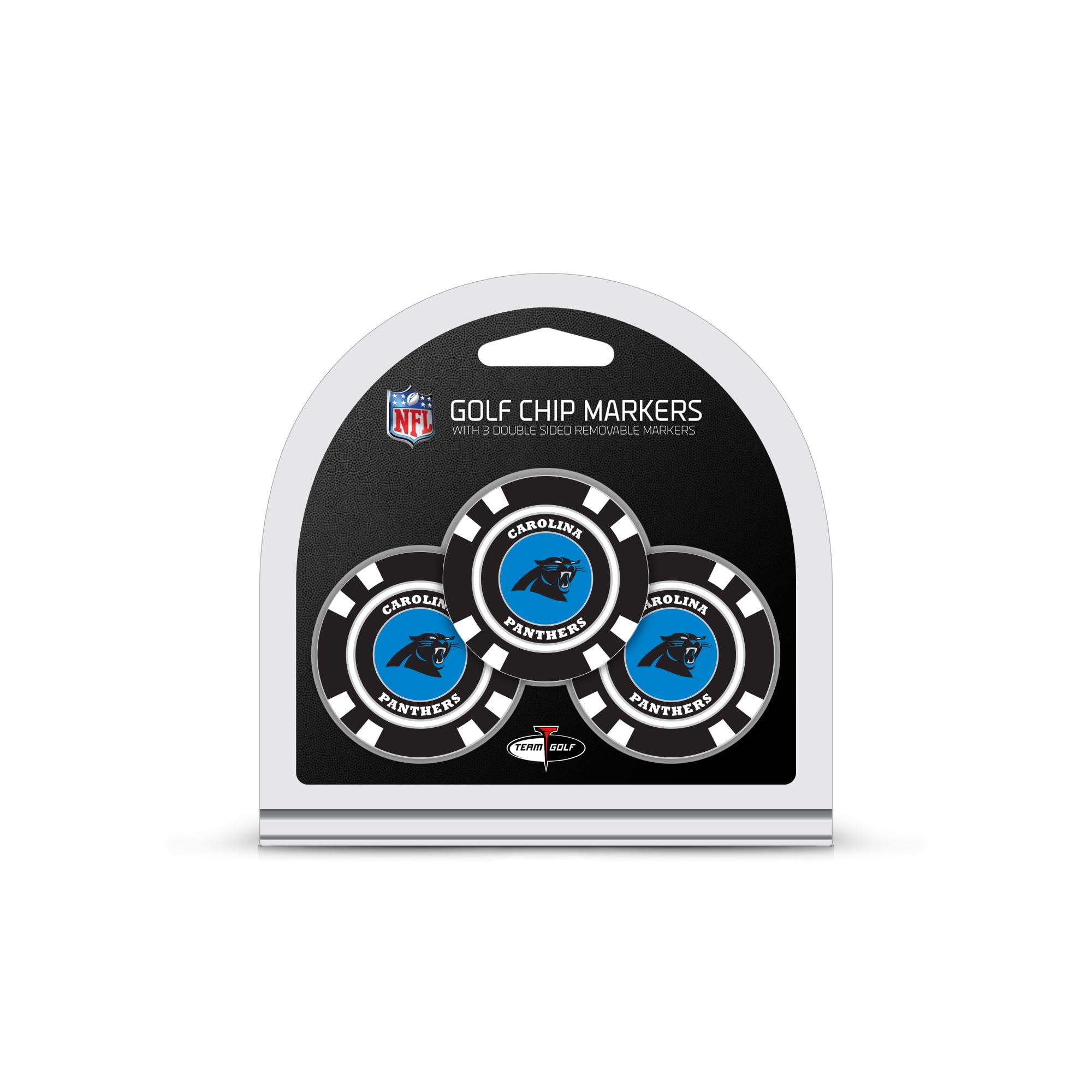 Team Golf NFL Poker Chip Size Enamel Markers - Double-Sided Pop-Out Design for Golf Games, Sports Events & Collectors (Set of 4)