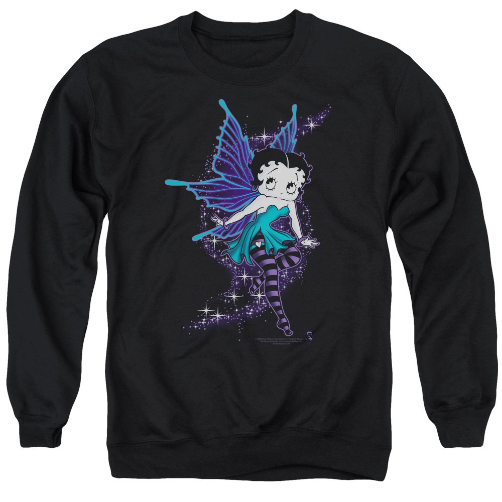 Betty Boop Men's Graphic Crewneck Sweatshirt - Vintage Cartoon Print Casual Pullover for Streetwear & Lounge