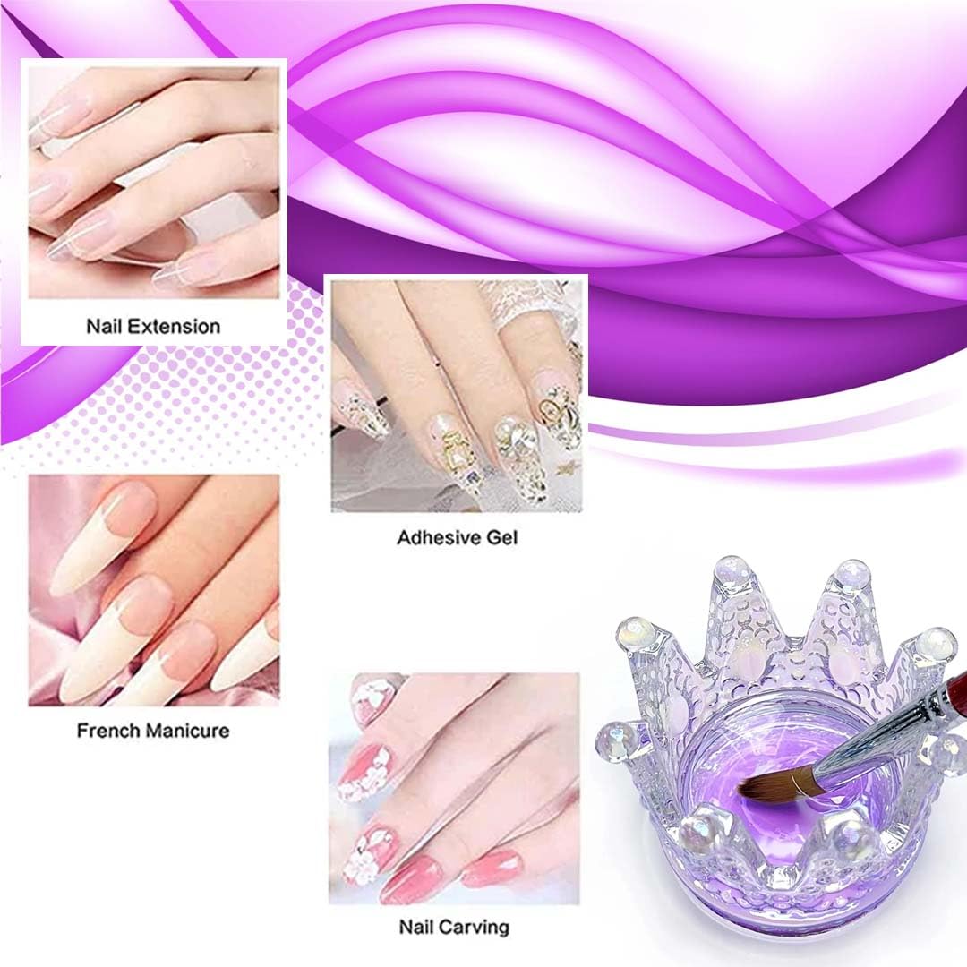 Professional Salon MMA-Free Acrylic Liquid Monomer - Non-Yellowing, Medium Drying Time, Maximum Strength Nail Adhesive for Nail Extensions (100ml, Purple) - Perfect for Natural & Artificial Nails - Home & Salon Use by Supremely