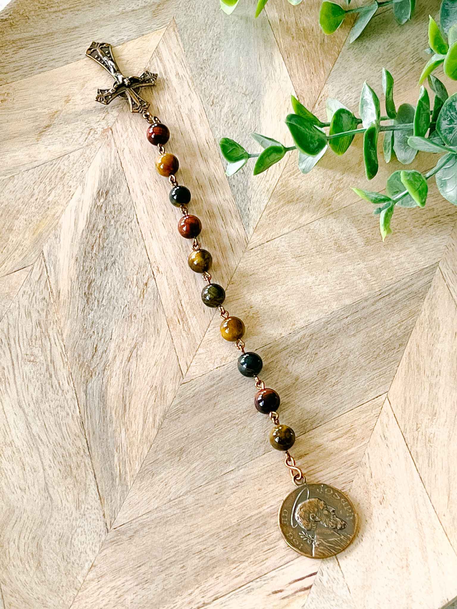 St. Joseph Pocket Rosary - Catholic Prayer Beads for Devotion, Travel & Daily Prayer - Compact & Durable for On-the-Go Faith