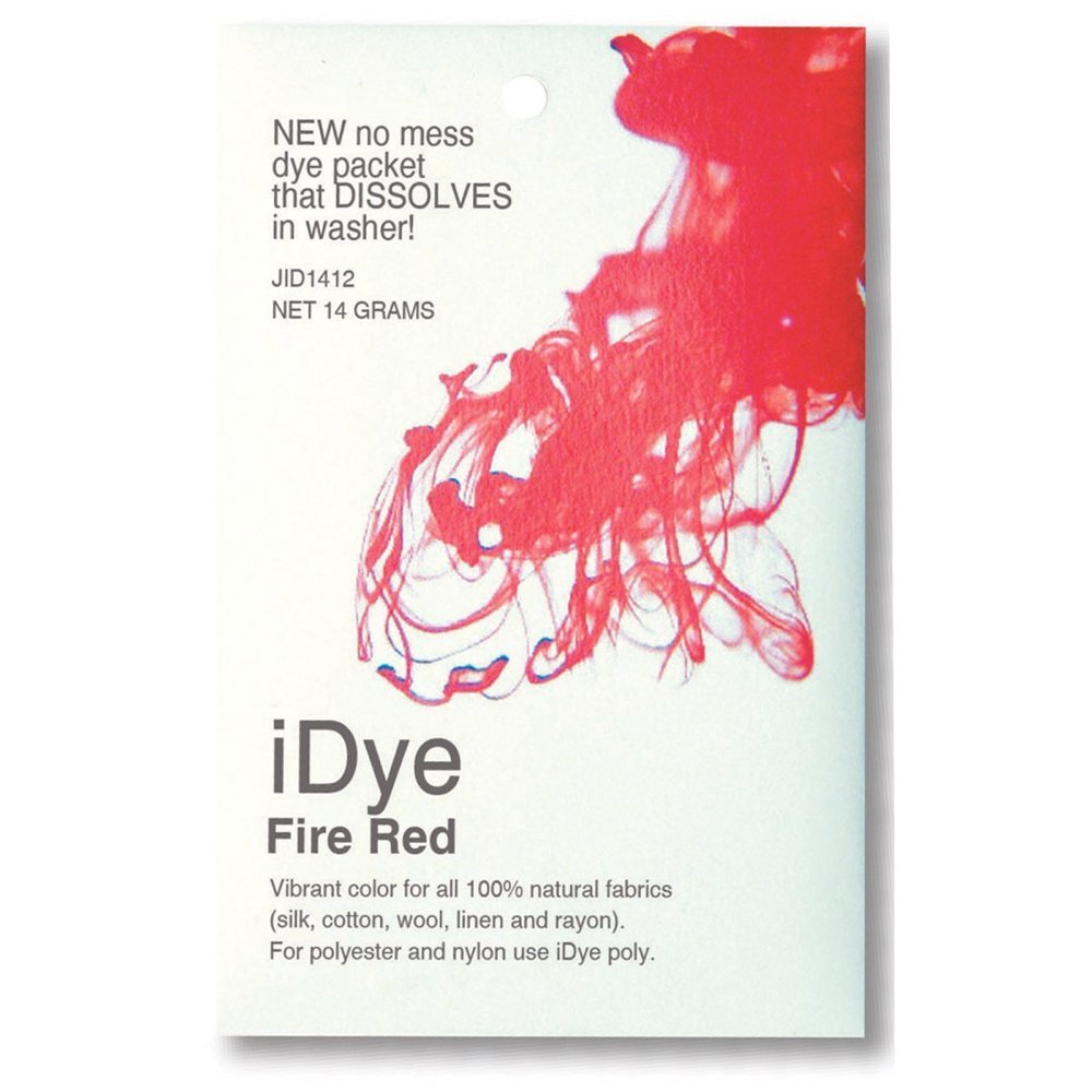 Jacquard iDye Natural Fire Red - Premium Fabric Dye for Cotton, Silk & Wool | Perfect for DIY Clothing, Home Decor & Craft Projects