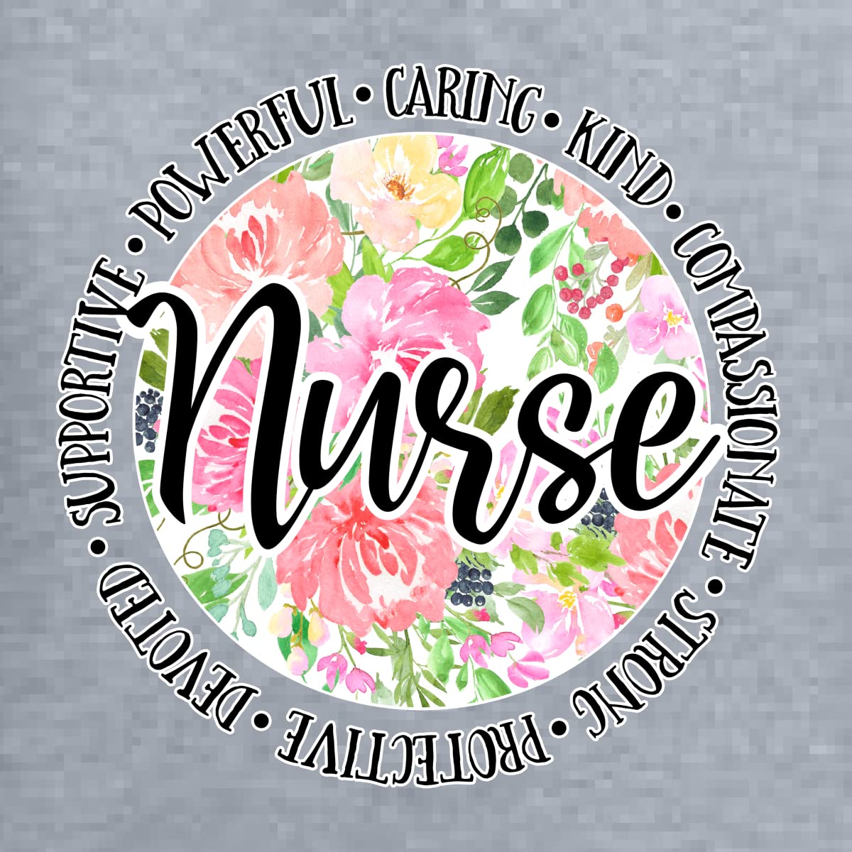 Floral Nurse Appreciation Long Sleeve Shirt for Men | Pop Culture Gift for Healthcare Workers | Perfect for Nurses Week, Medical Appreciation Events & Casual Wear
