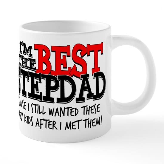 Best Stepdad Ceramic Coffee Mug 20 oz - Funny Gift for Stepfather, Tea Cup for Dad - Perfect for Father's Day, Birthday & Office Use