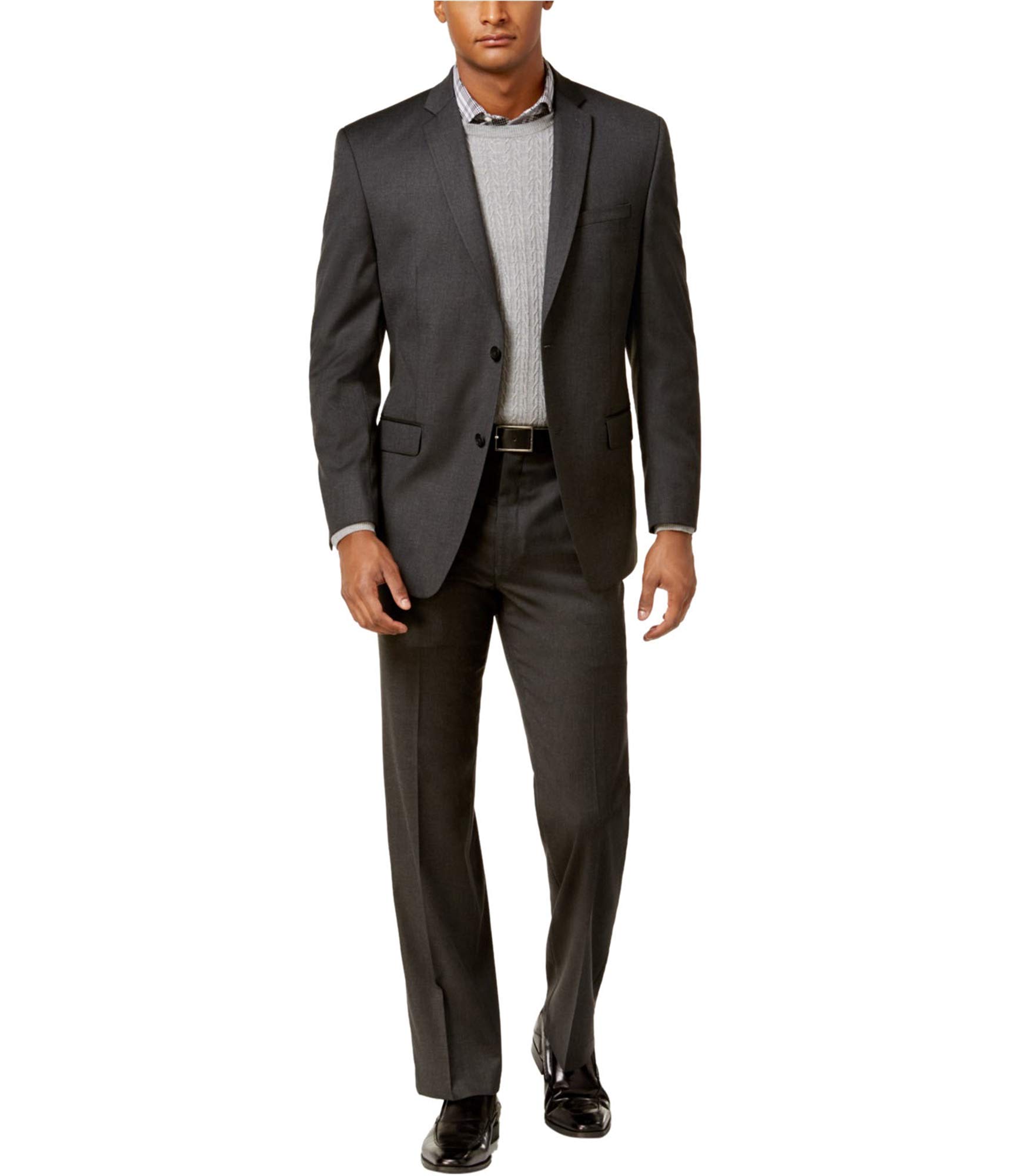 Marc New York Men's 2-Piece Formal Tuxedo Suit for Weddings, Prom & Black Tie Events - Slim Fit Business Suit Jacket & Pants Set