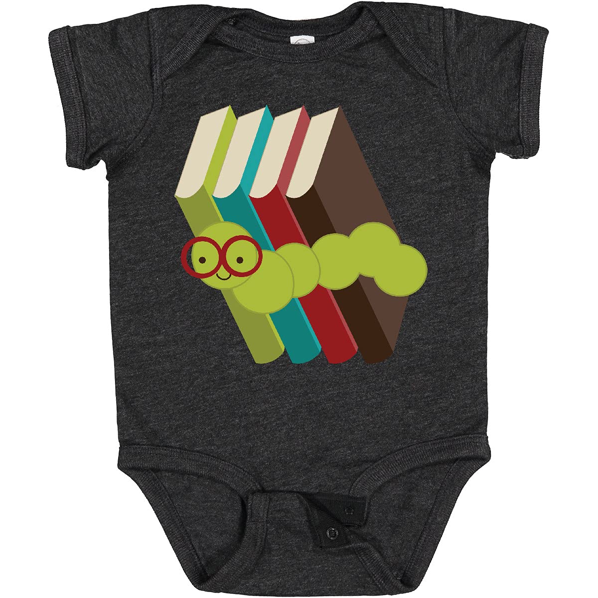 Inktastic Bookworm Books Reading Baby Bodysuit - Cute Infant Onesie for Book Lovers, Reading Enthusiasts & Library Visits | Perfect Gift for Newborns & Baby Showers