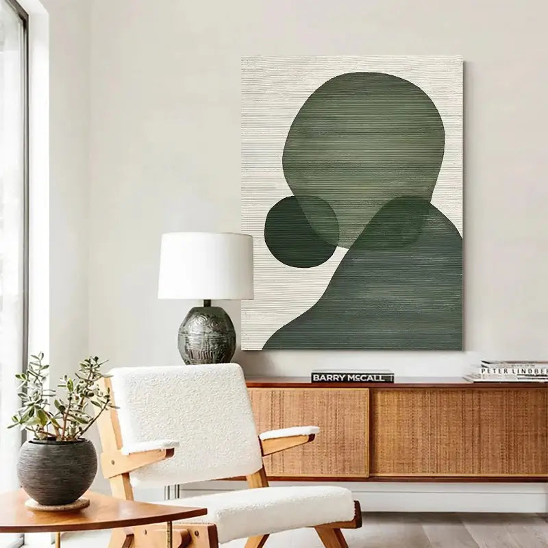 Abstract Tranquility Art Painting - Modern Wall Decor for Living Room, Bedroom & Office - Handmade Canvas Artwork #WS013