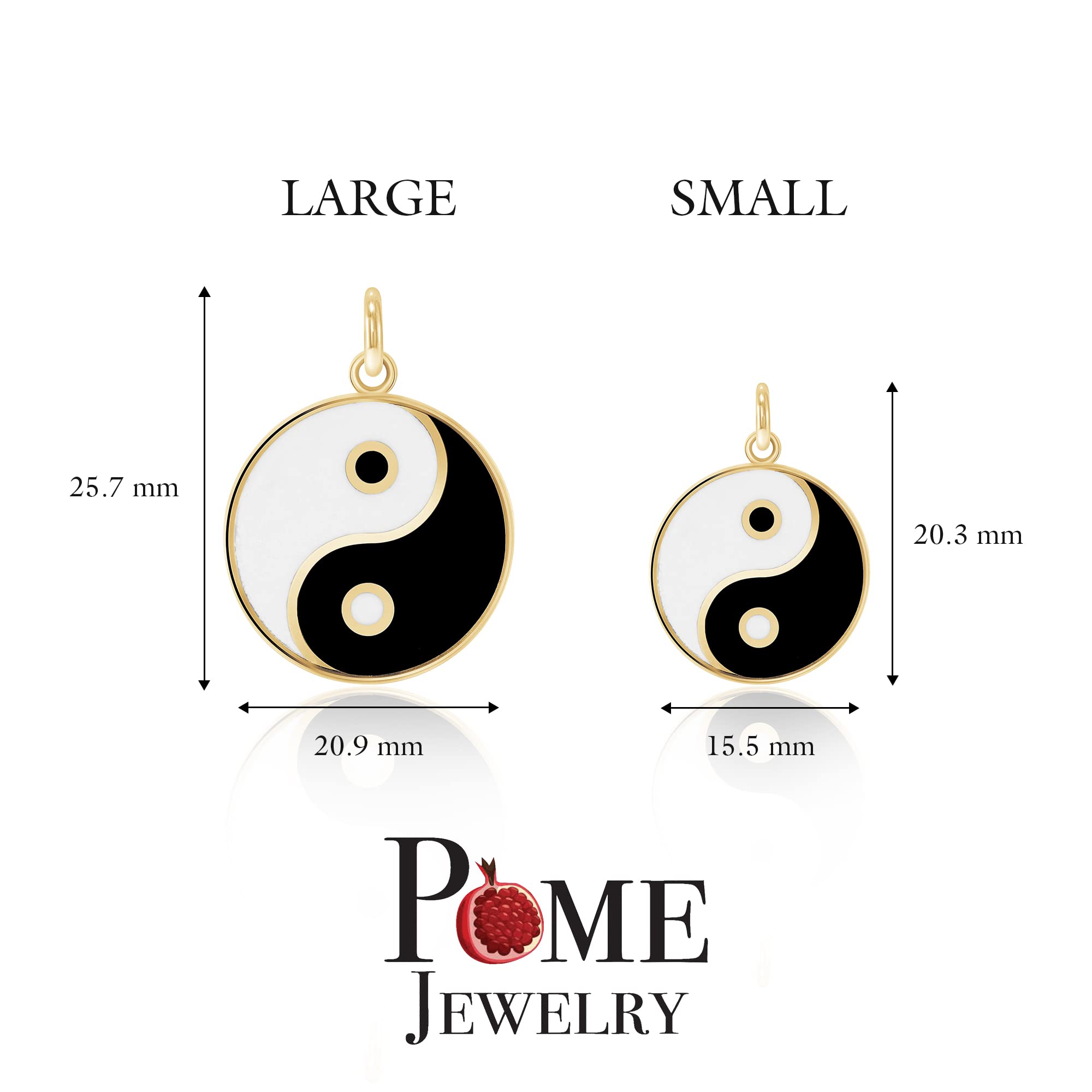 14k Solid Gold Yin Yang Pendant Necklace for Women & Men - Handmade in USA - Spiritual & Meditation Jewelry Gift for Yoga, Mindfulness & Harmony