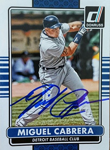 Authentic Miguel Cabrera Detroit Tigers Autographed Baseball Card with COA - Perfect for Collectors, Fans & Sports Memorabilia Displays
