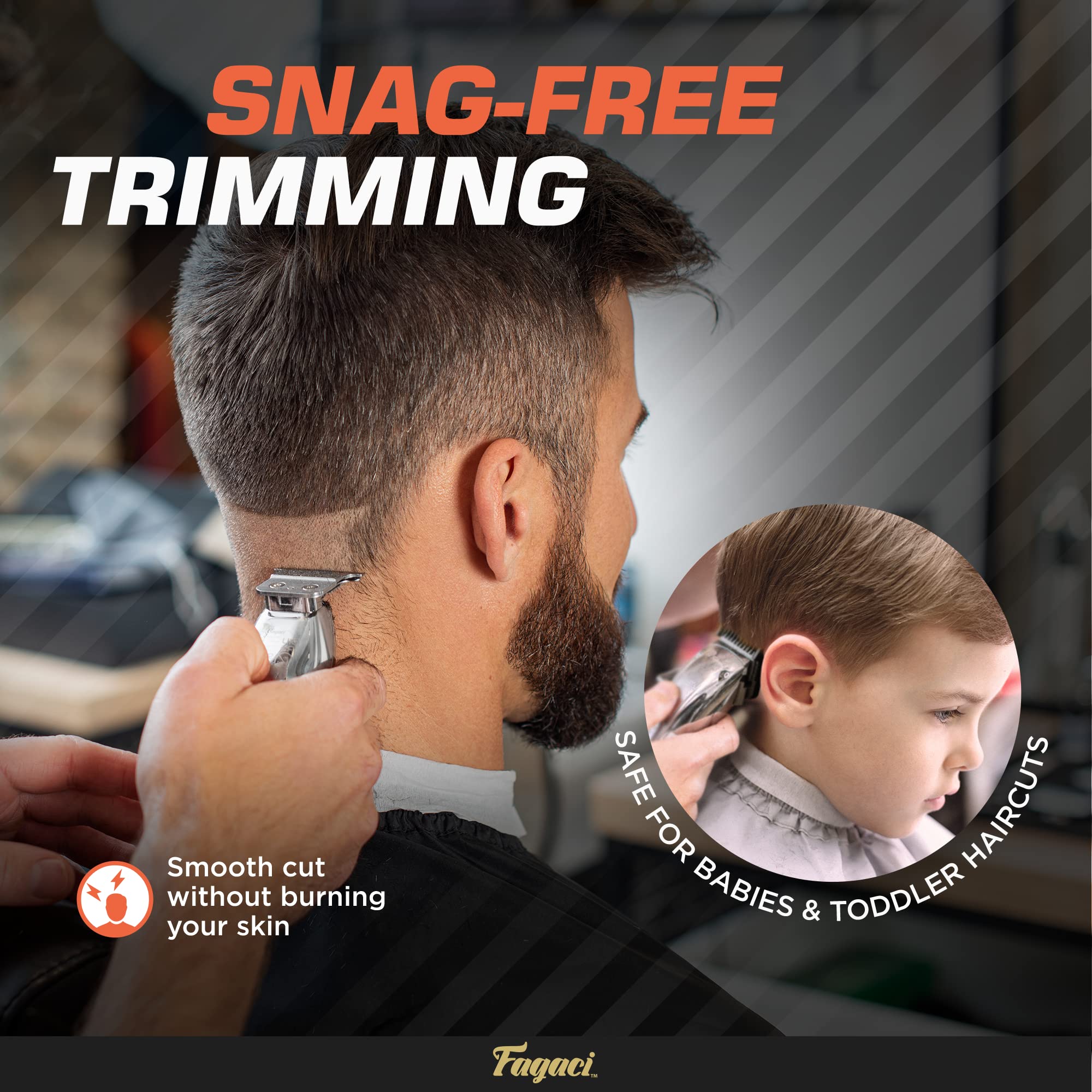 Professional Hair Clippers for Men - Cordless Barber Clippers & Trimmers Set with Turbo Power & Precise Cutting - Haircut Kit for Home & Salon Use - Perfect for Fades, Buzz Cuts & Styling