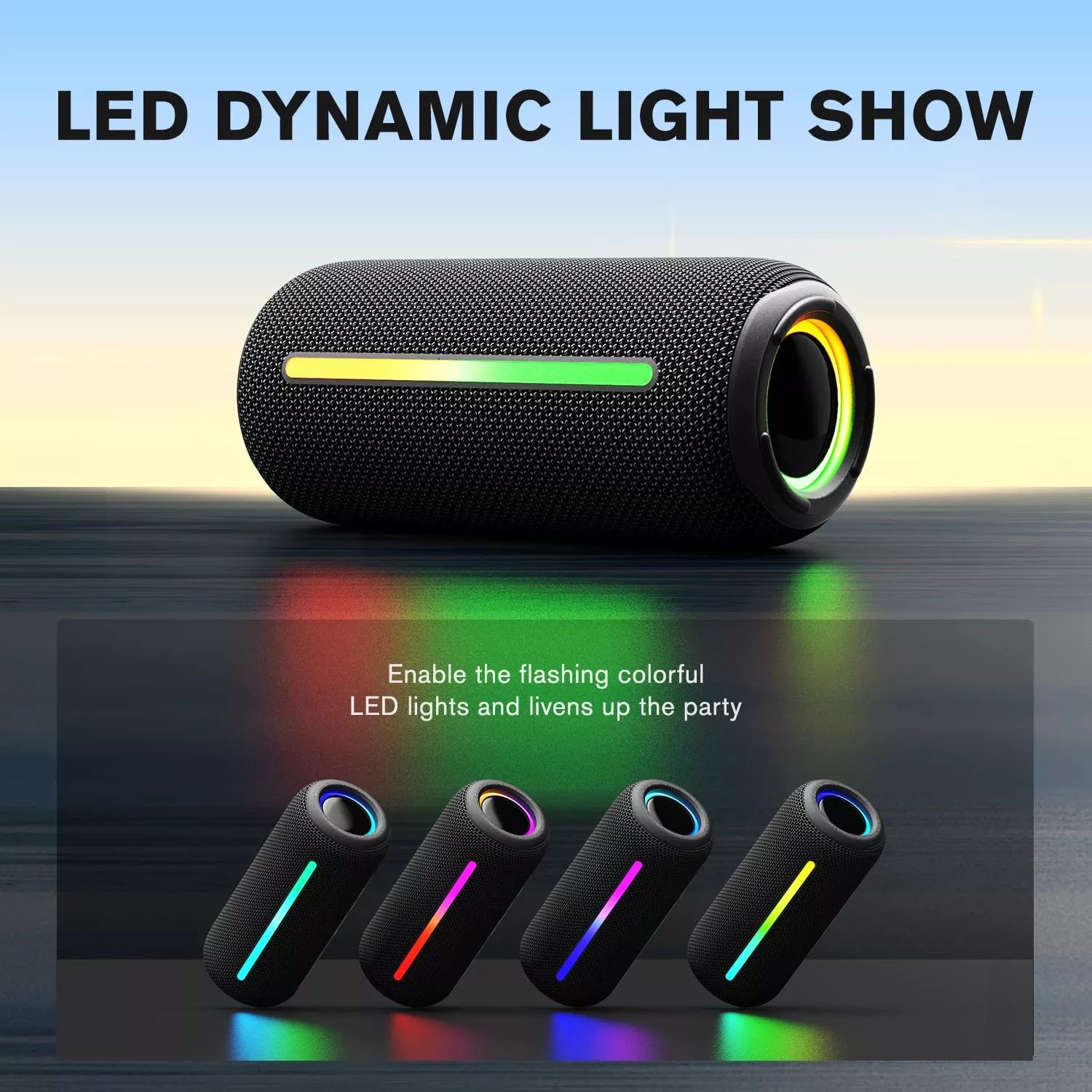 Sanag M20S Pro Wireless Bluetooth Speaker - Portable Waterproof Outdoor Speaker with Rich Bass, 24H Playtime for Camping, Beach, Hiking & Travel