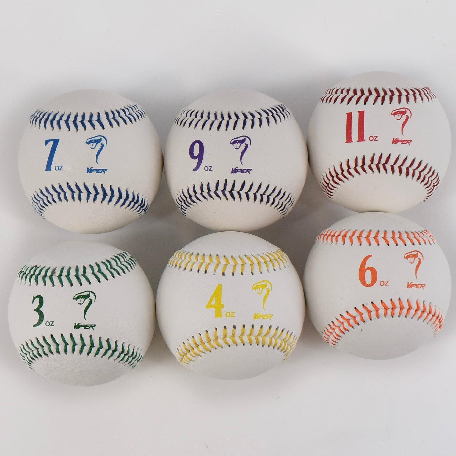 Viper Sports Weighted Training Baseballs - Over/Under Loading for Baseball Practice & Strength Training | Perfect for Pitching Drills, Batting Practice & Arm Conditioning