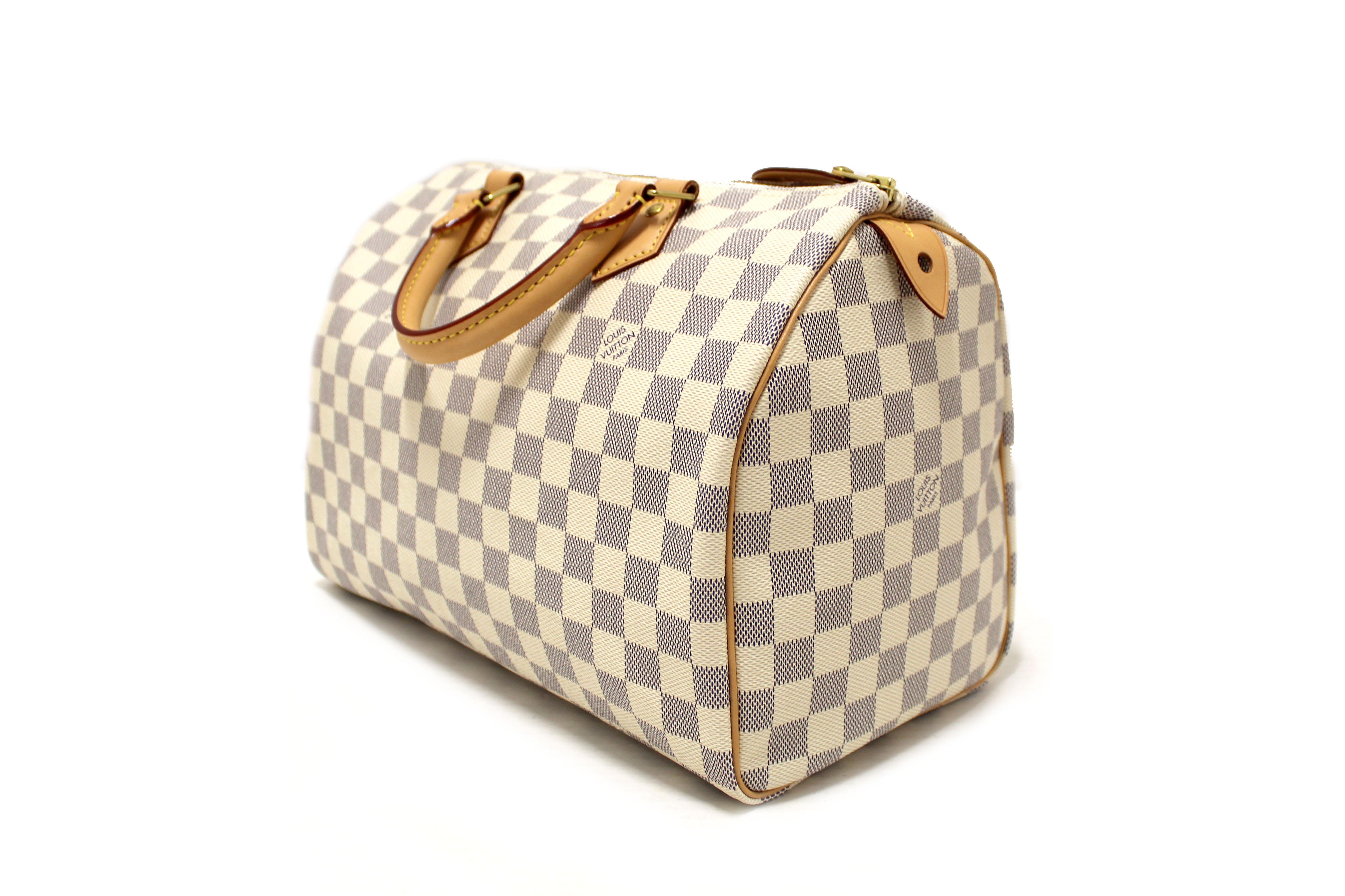 Authentic Louis Vuitton Damier Azur Canvas Speedy 30 Handbag - Luxury Designer Shoulder Bag for Women, Perfect for Travel, Work & Everyday Use