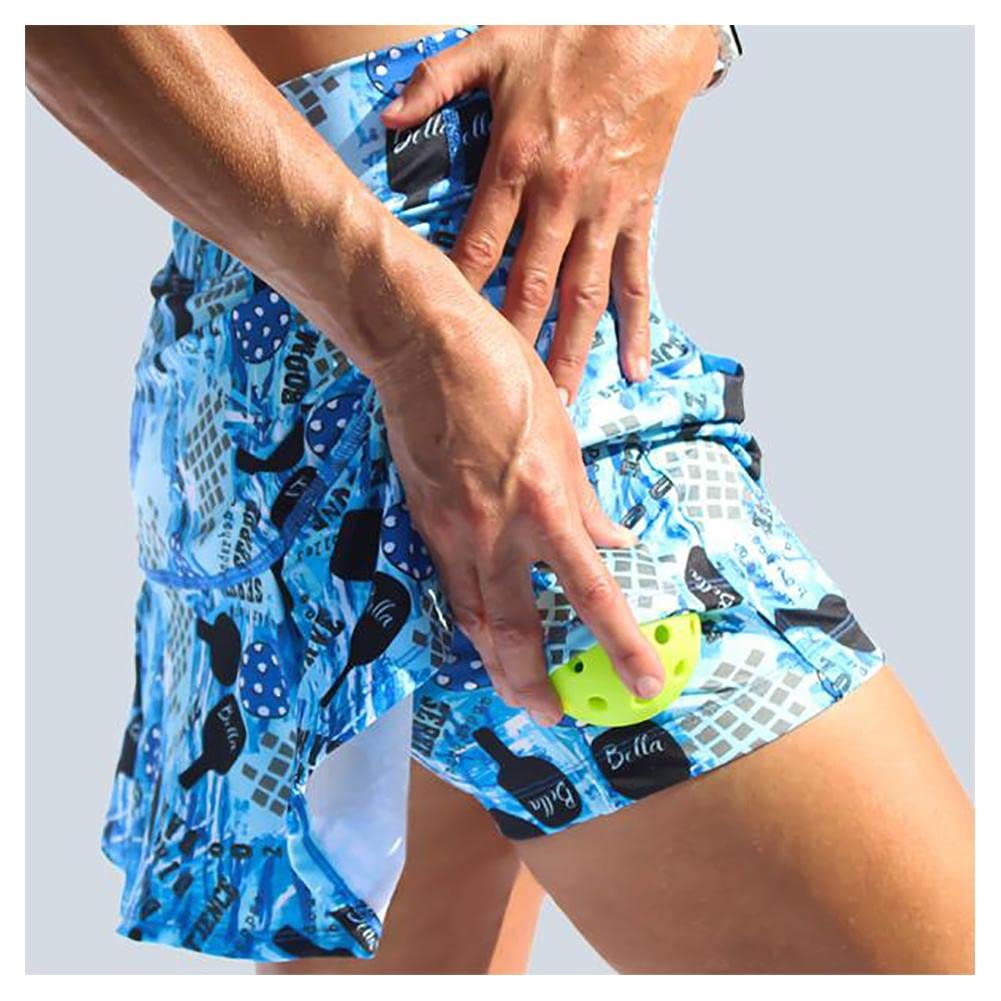 **Women's Pickleball Skort with Attached Shorts - Graffiti Print 2 Drop Pleat Tennis Skirt for Active Sports & Casual Wear**