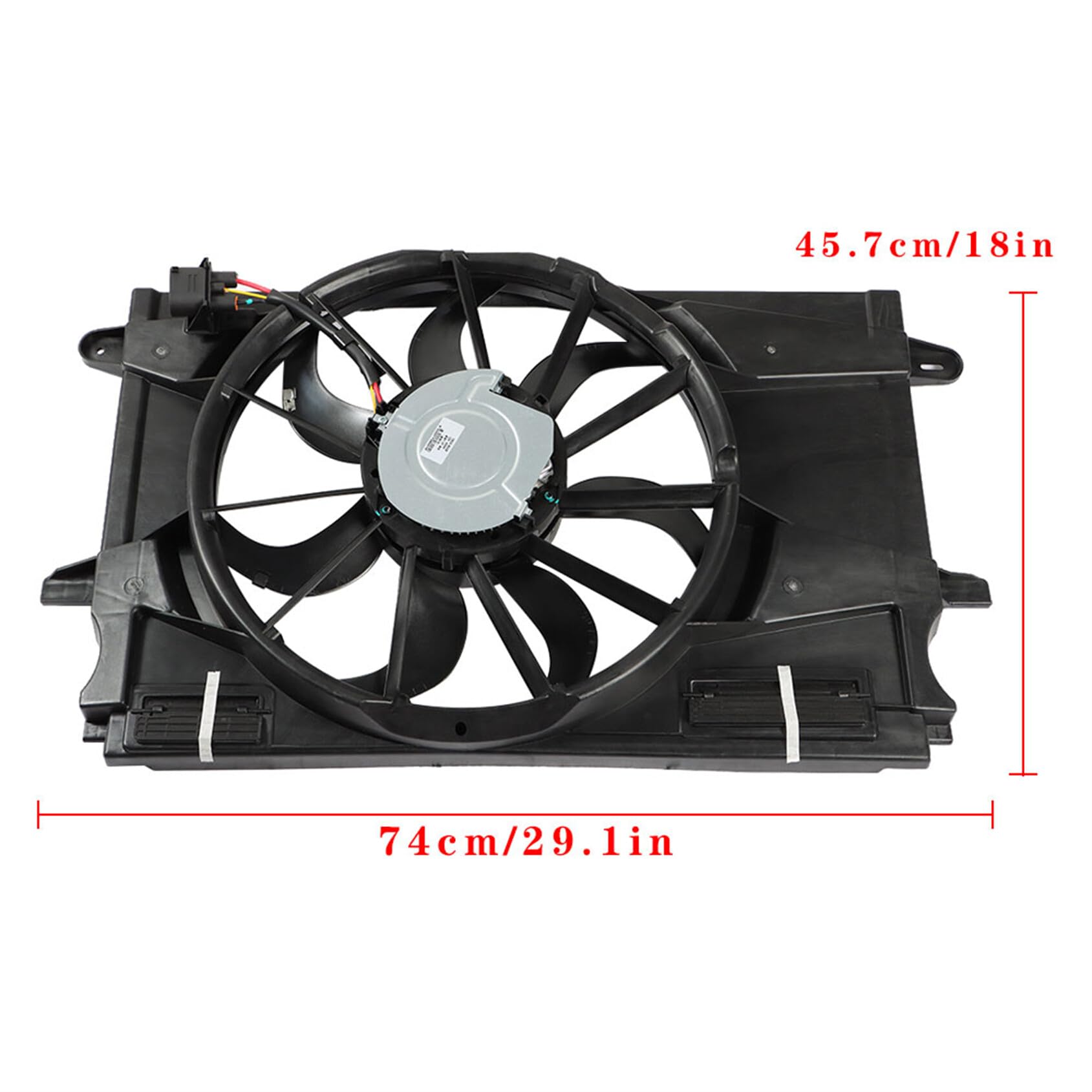 2017-2019 Chevy Cruze 1.4L Engine Radiator Cooling Fan Assembly & Condenser Replacement - OEM 39013323, GM3115303, 624140, 1581891, 39012568 - 12V Cooling System Upgrade for Better Engine Performance & Overheating Prevention