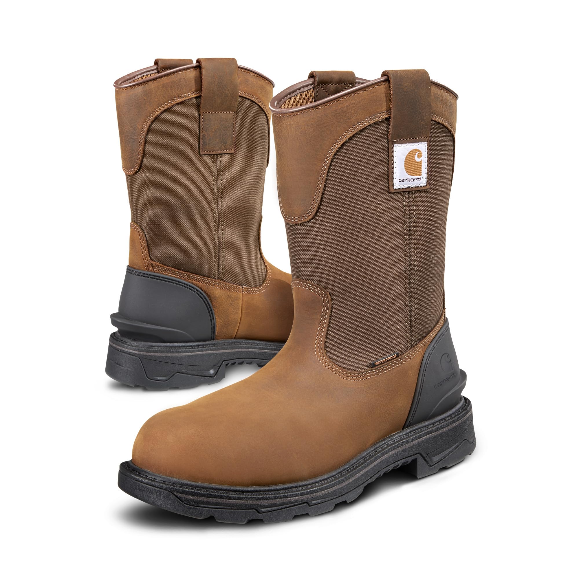 Carhartt Men's Wellington Work Boots - Durable Steel Toe, Waterproof & Comfortable for Construction, Hiking & Outdoor Work