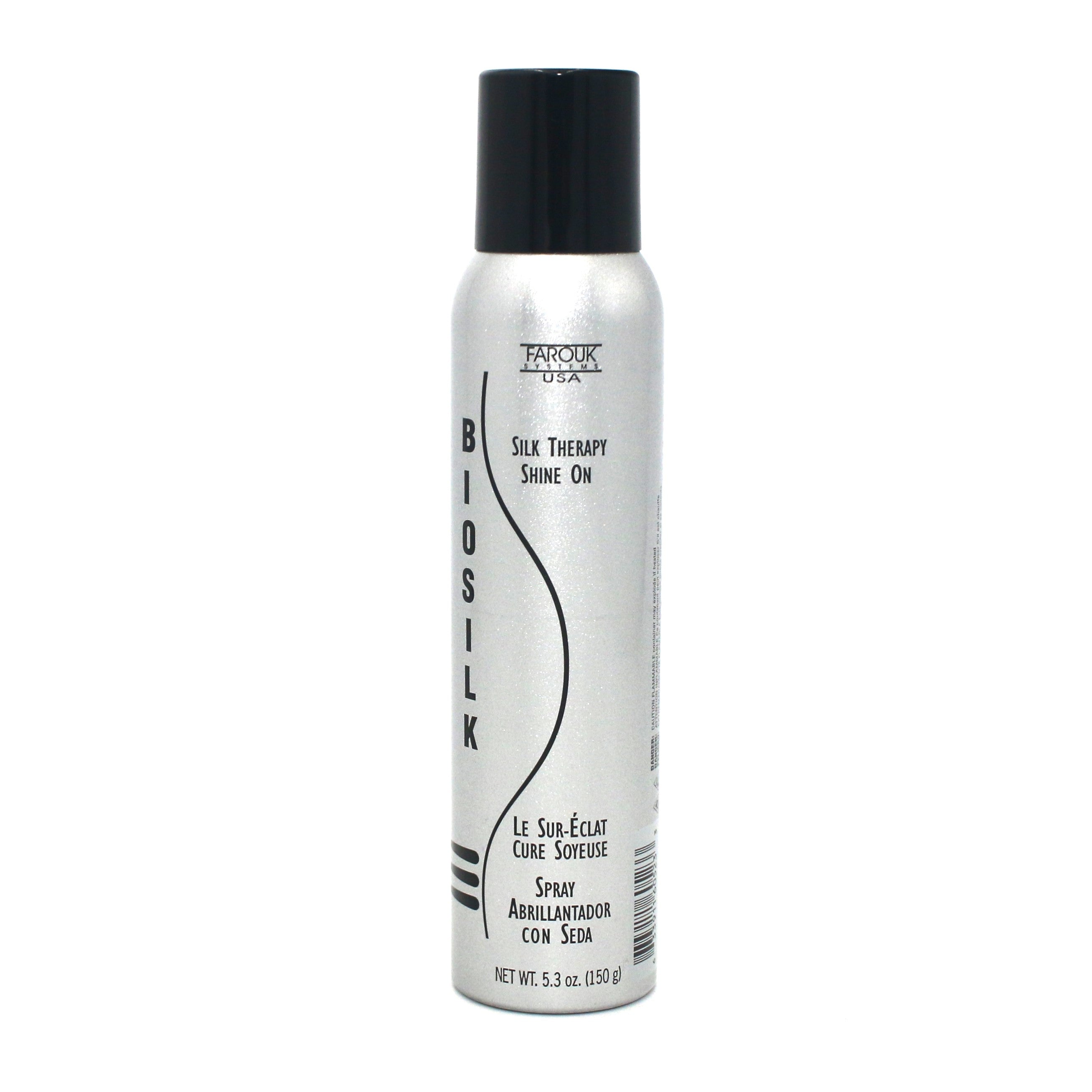 Biosilk Silk Therapy Shine On Spray 5.3 oz - Leave-In Hair Treatment for Frizz Control & Shine - Perfect for Damaged, Dry Hair - Salon Quality at Home - Great for Daily Styling & Special Occasions