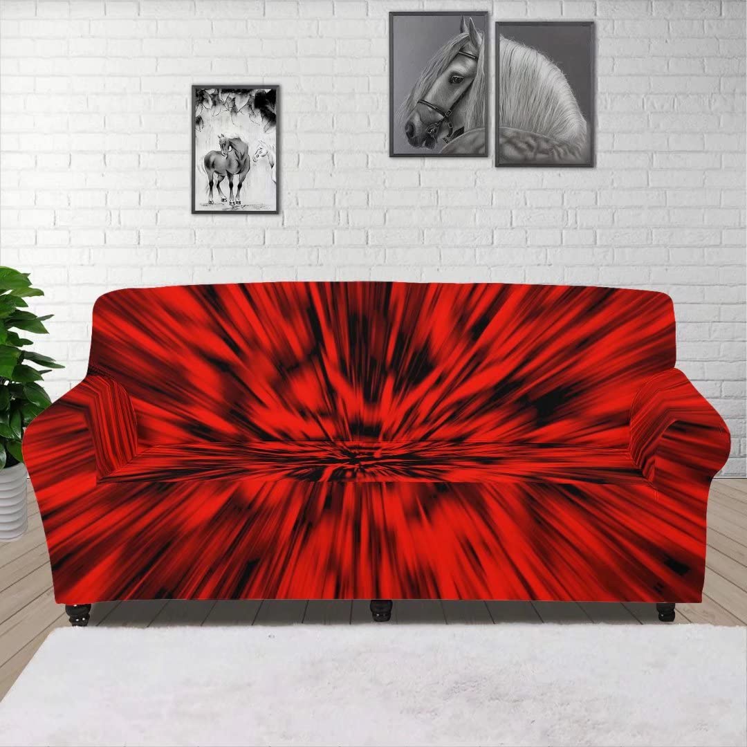 Stylish Youngerbaby Abstract Tie-Dye Stretch Loveseat Slipcover - Printed Sofa Cover for Small Furniture, Cushion Protector (Perfect for Living Room, Dorm, Apartment Decor)