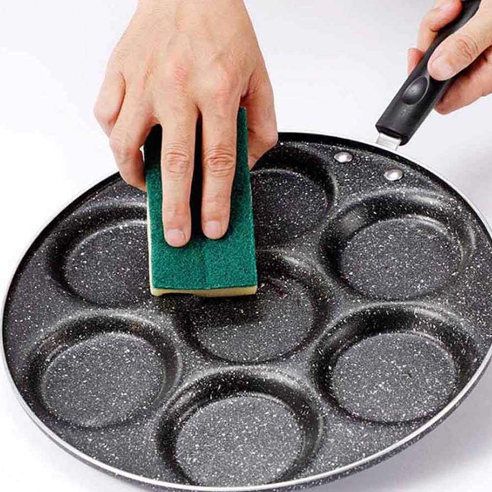 CANDeal 7-Cup Aluminum Non-Stick Egg Frying Pan - Perfect for Swedish Pancakes, Plett, Crepes & Multi-Egg Cooking | Ideal for Breakfast, Brunch & Family Gatherings