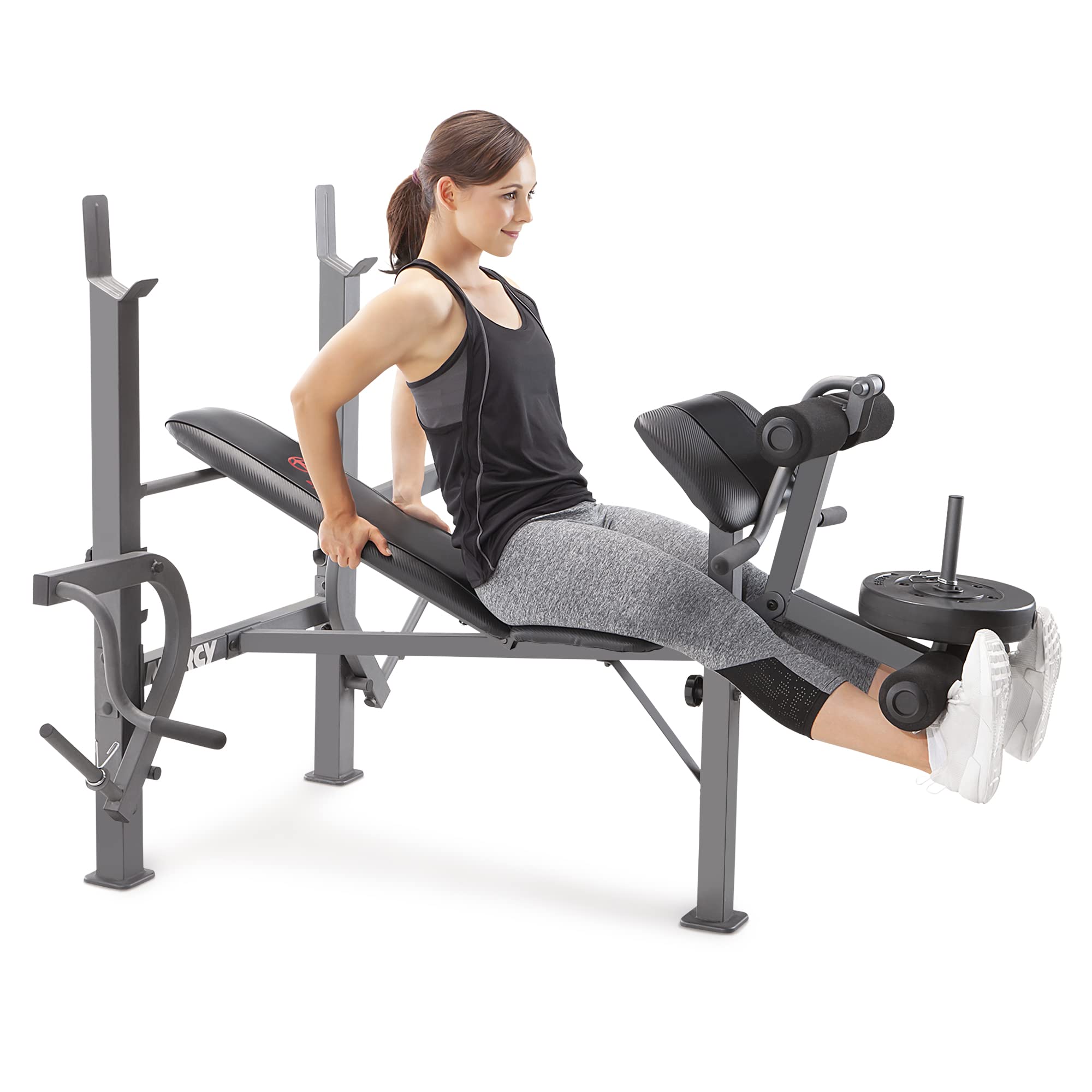 Marcy MD-389 Weight Bench - Adjustable Incline, Leg Developer & Butterfly Arms for Home Gym Workouts