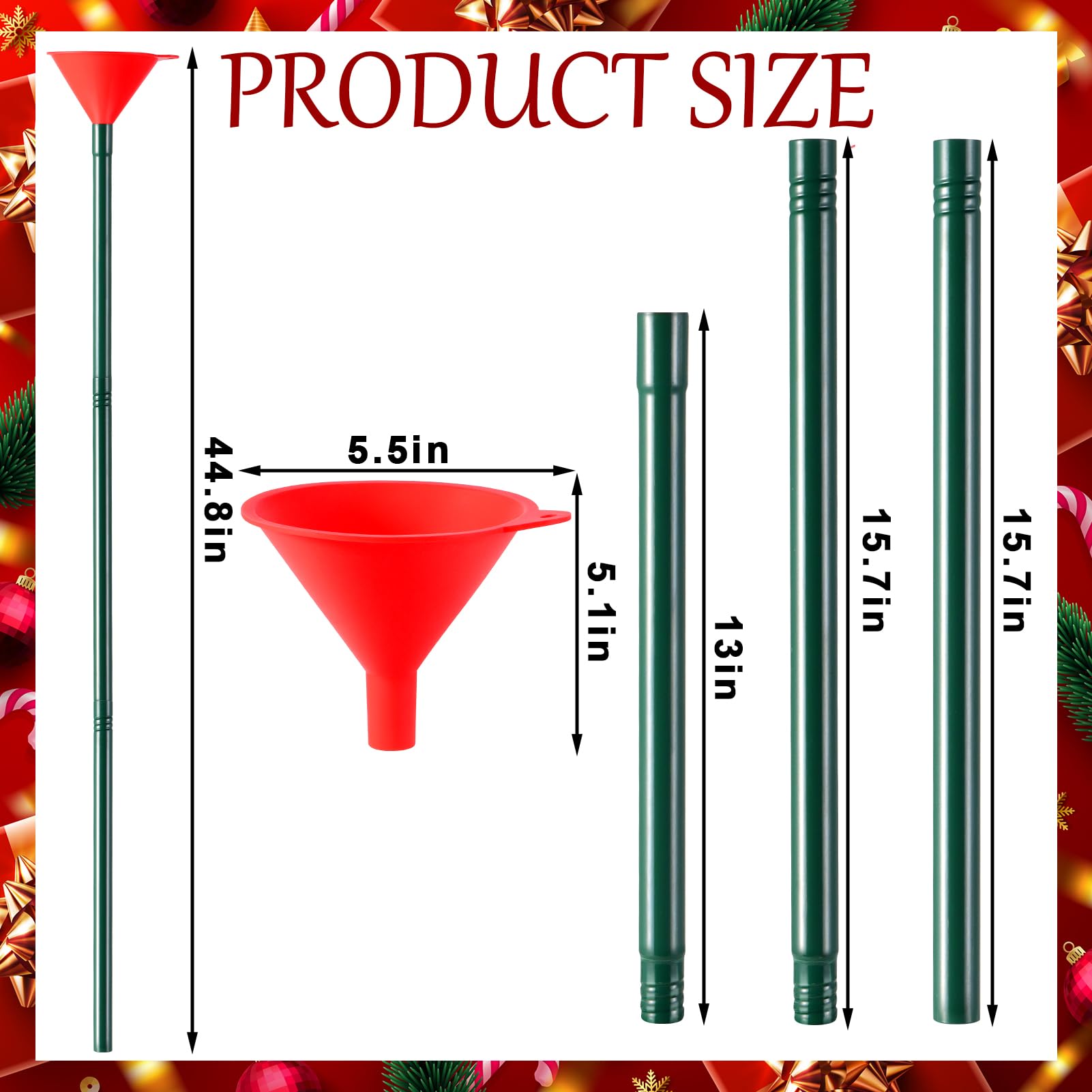Christmas Tree Watering Funnel - Leak-Proof Long Spout Watering System for Live Tall Christmas Trees | Xmas Plant Watering Tool for Easy Holiday Tree Care | Perfect for Home, Office & Holiday Decorations