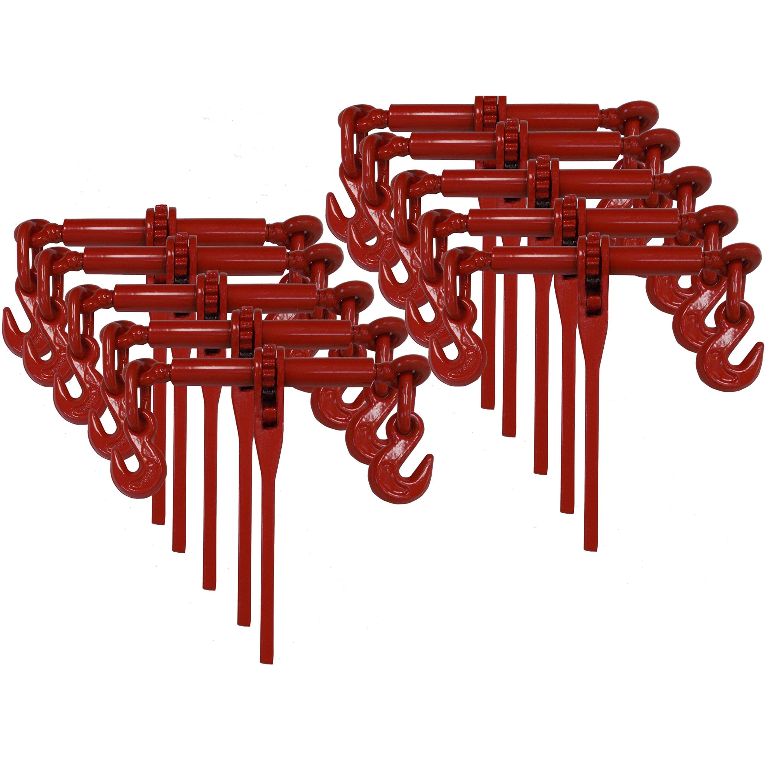 Heavy Duty Ratchet Chain Binder with Grab Hooks 3/8