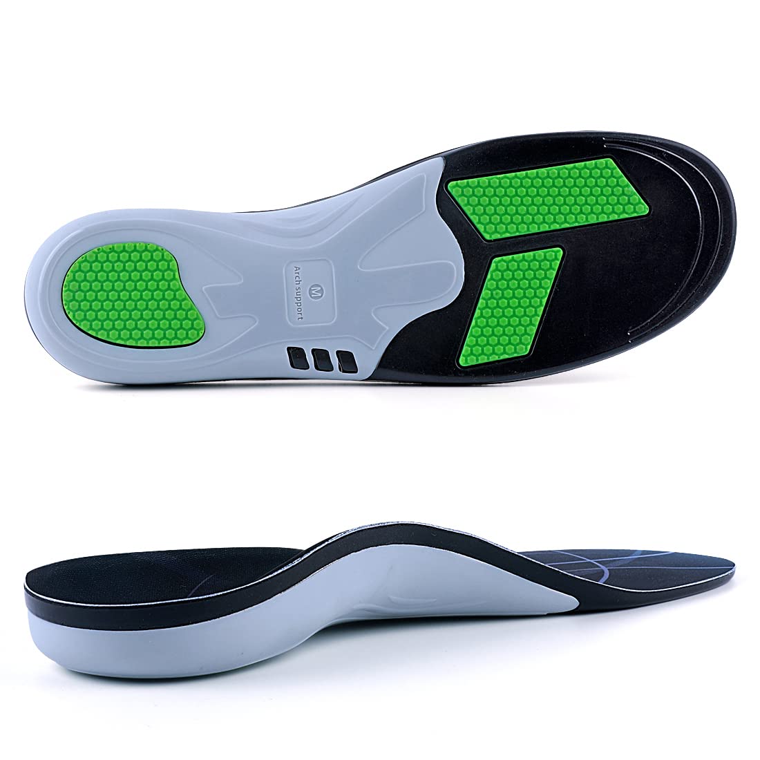 VALSOLE Plantar Fasciitis Orthotic Shoe Inserts - Arch Support Gel Insoles for Men & Women - Relieve Heel Pain, Flat Feet & Metatarsalgia - Running & Athletic Comfort Insoles for Work, Sports & Daily Wear