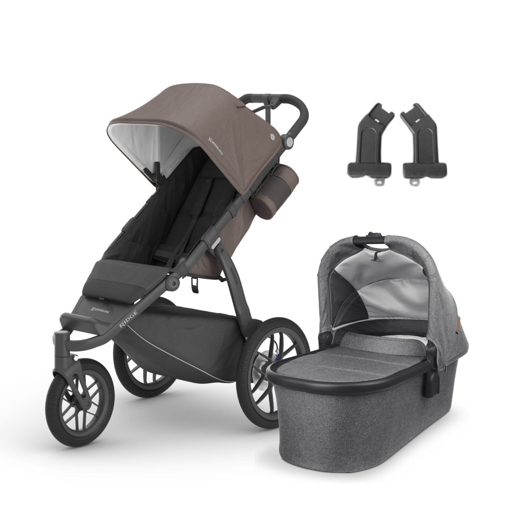 UPPAbaby Ridge Stroller with Bassinet Bundle - Lightweight Travel System for Newborns & Toddlers - Perfect for City Walks, Shopping, and Outdoor Adventures