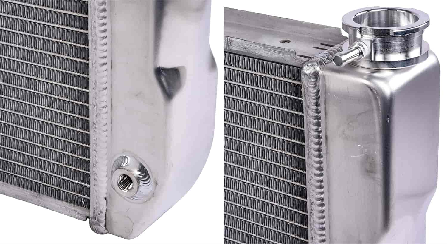 JEGS 52045 High Performance Double Pass Racing Radiator - Aluminum Cooling System for Track & Street Cars - Perfect for Racing, Drifting & High-Performance Vehicles