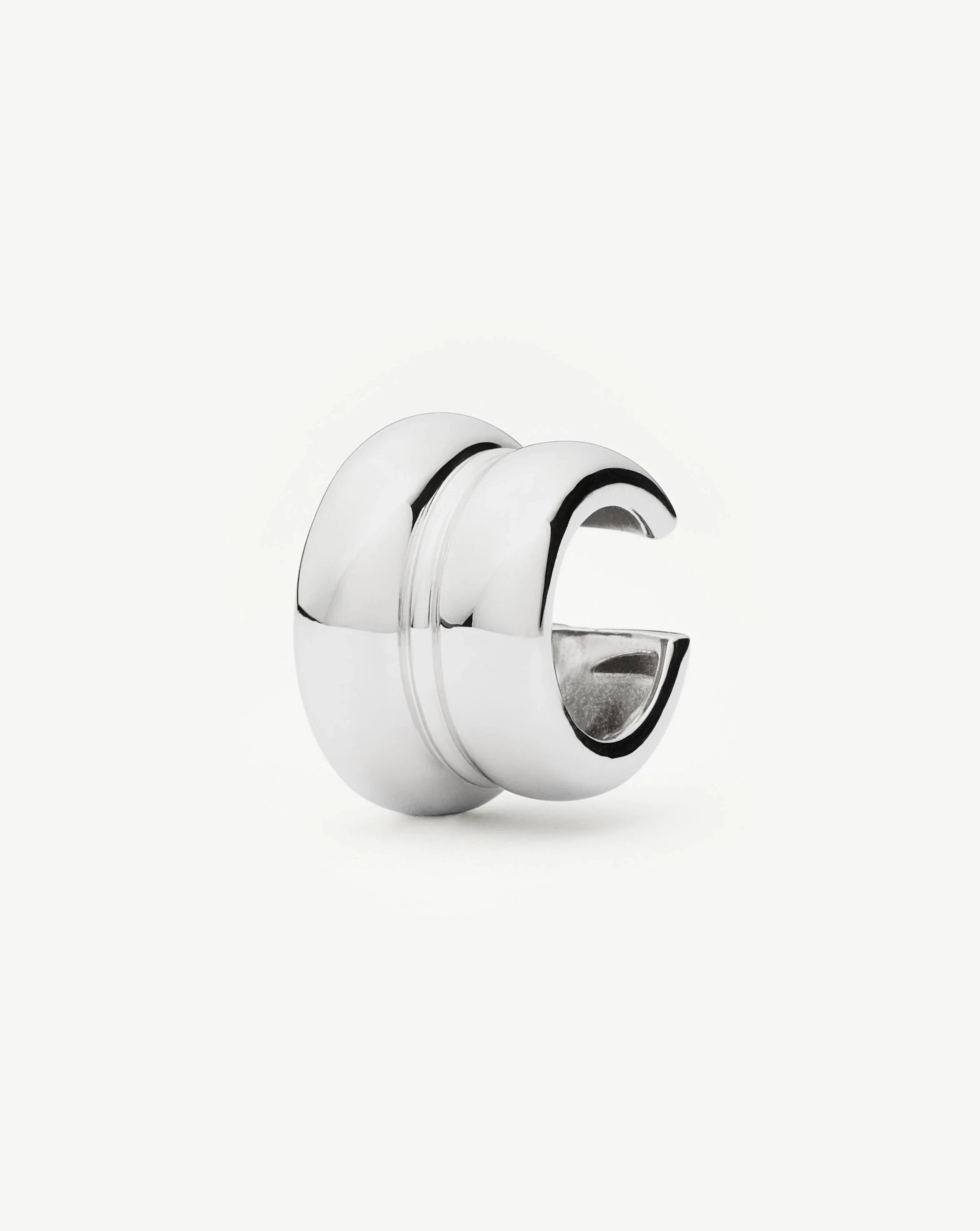Stylish Sculptural Chubby Double Ear Cuff - Silver Plated Boho Jewelry for Women | Perfect for Parties, Weddings & Everyday Fashion
