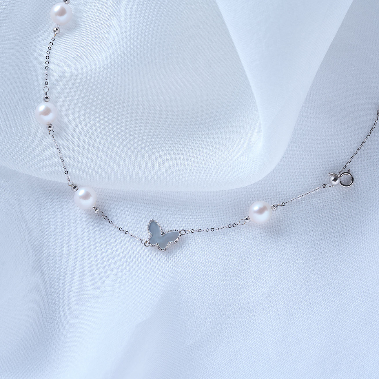 18K Solid Gold Akoya Pearl Bracelet for Women - Elegant Pearl Jewelry Gift for Birthday, Anniversary & Special Occasions | KB00053