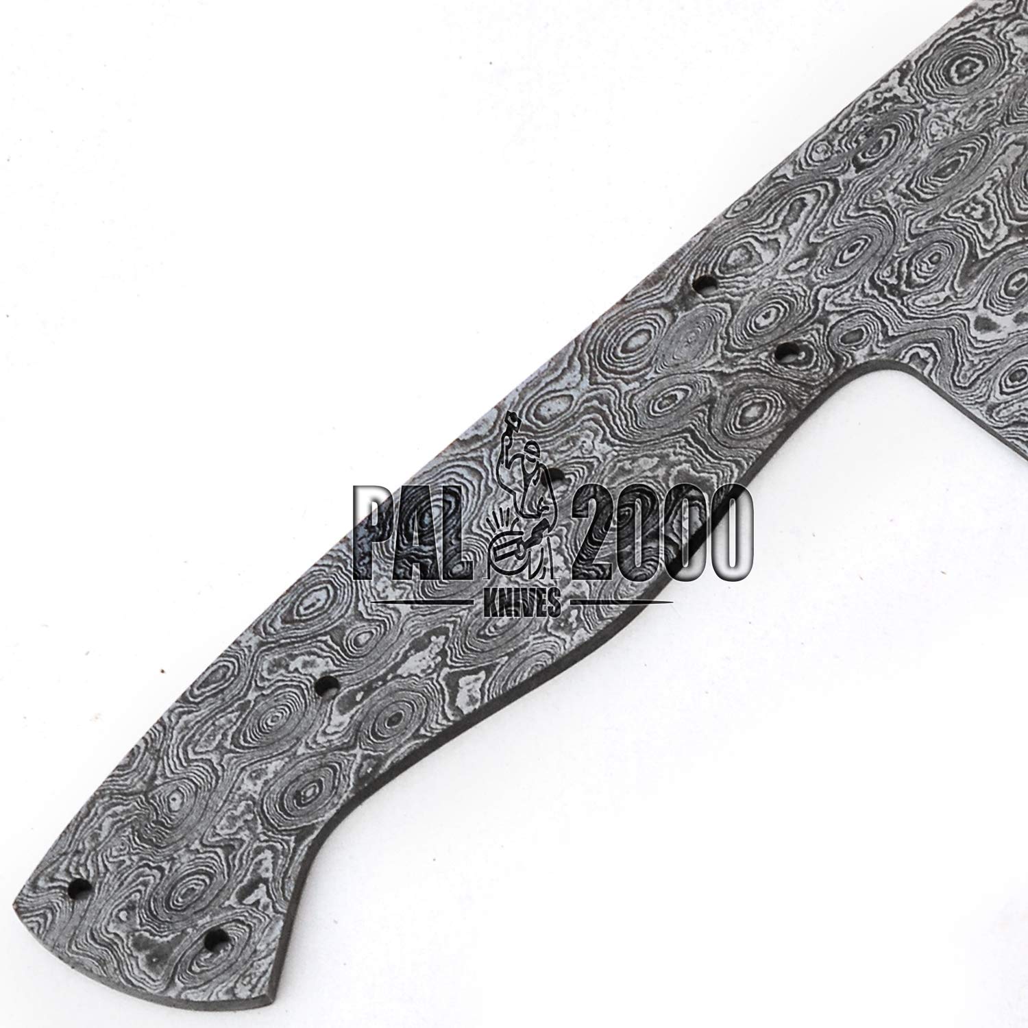 Custom Handmade Damascus Steel Nakiri Knife Blank - 11.4 Inch Chef Knife Blade for Kitchen, Cooking & Meat Cutting - PAL 2000 Series High-Quality Knife Making Supply (Model 9826) - Perfect for Professional Chefs, Home Cooks & DIY Knife Projects