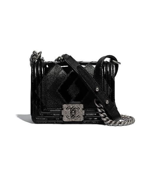 Chanel Le Boy Wallet On Chain WOC - Black Chevron Lambskin Leather Crossbody Bag for Women | Perfect for Evening Events, Date Nights & Luxury Fashion Accessories
