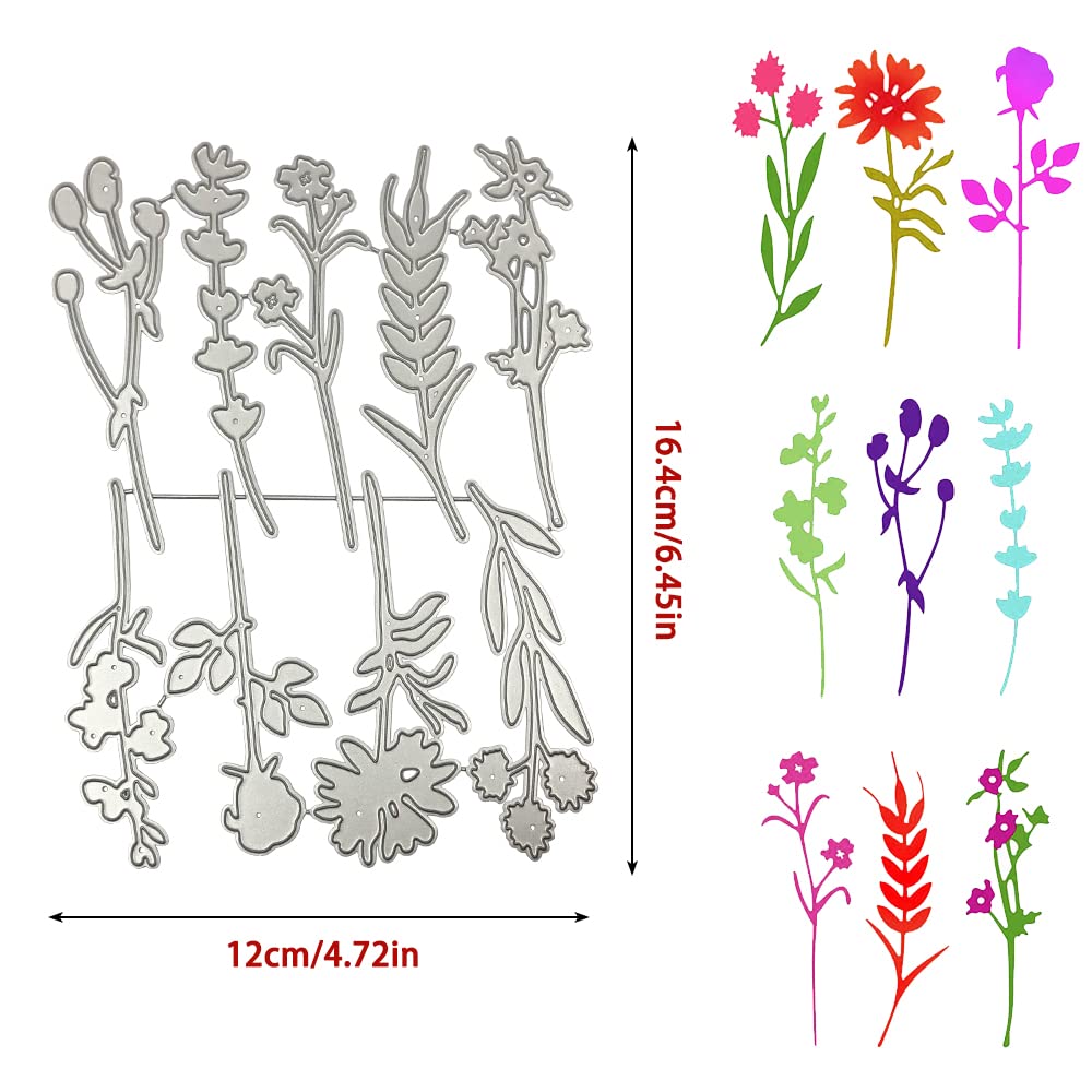 30 PCS Floral Die Cuts for Card Making - Wildflower Cutting Dies, DIY Craft Embossing Stencils | Perfect for Greeting Cards, Scrapbooking, Wedding Invitations & Paper Crafts