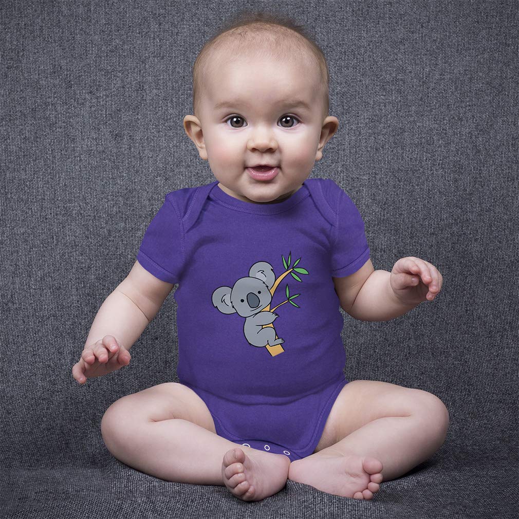 Custom Koala Funny Cotton Baby Bodysuit - Soft Pink Unisex Infant Onesie for Boys & Girls (0-12 Months) | Cute Animal-Themed Outfit for Newborn Photoshoots, Playtime & Special Occasions