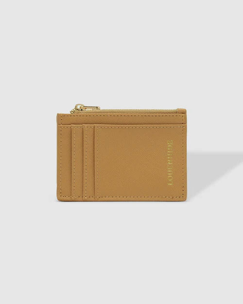 Louenhide Genuine Leather Cara Cardholder in Camel - Slim Wallet for Credit Cards & ID - Perfect for Everyday Use, Travel, and Minimalist Lifestyle