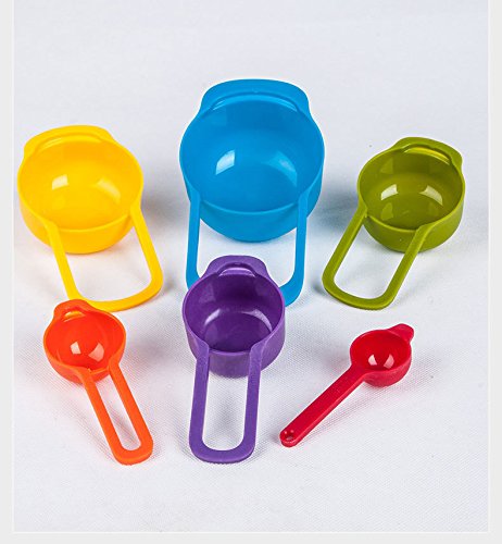 6-Piece Rainbow Measuring Spoons Set - Stainless Steel Measuring Cups for Baking, Cooking & Powdered Milk - Essential Kitchen Scale Tool for Precise Measuring (Ideal for Home Bakers & Professional Chefs)