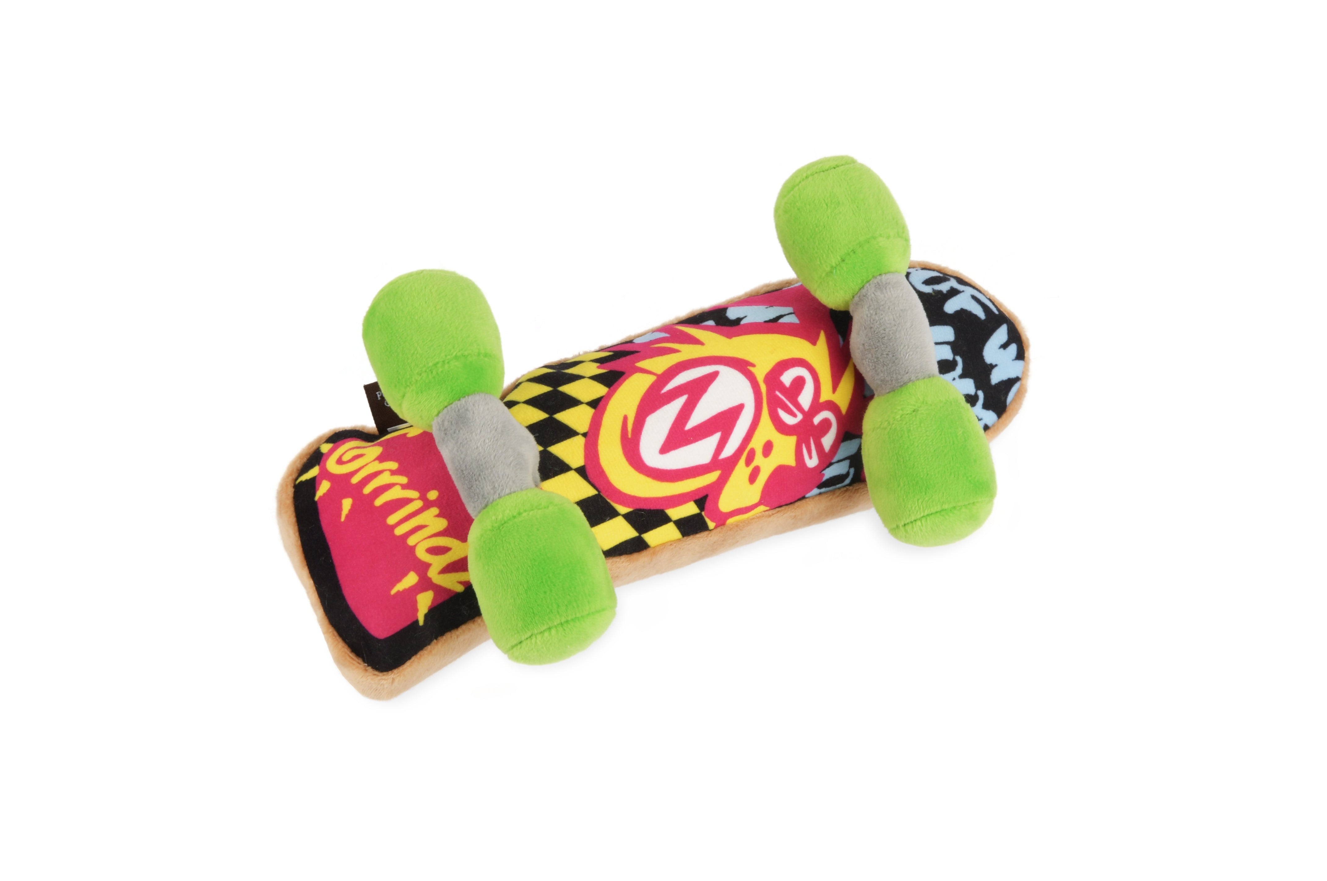 P.L.A.Y. 90s Classic Squeaky Plush Dog Toys - Kickflippin' K9 Skateboard for Small & Medium Dogs | Nostalgic Chew Toy with Squeaker for Interactive Play, Training & Cuddling | Perfect for Indoor Fun, Outdoor Adventures & Skateboarding Enthusiast Pups