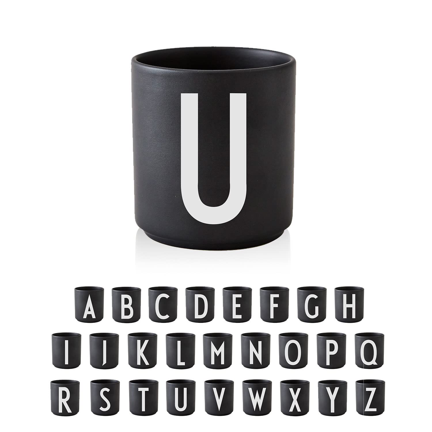 Personalized Monogram Coffee Mug with Initial A-Z | 11 oz Porcelain Black Tea Cup for Men & Women | Christmas & Thanksgiving Gift for Her, Friends | Perfect for Office, Home & Holiday Gifting